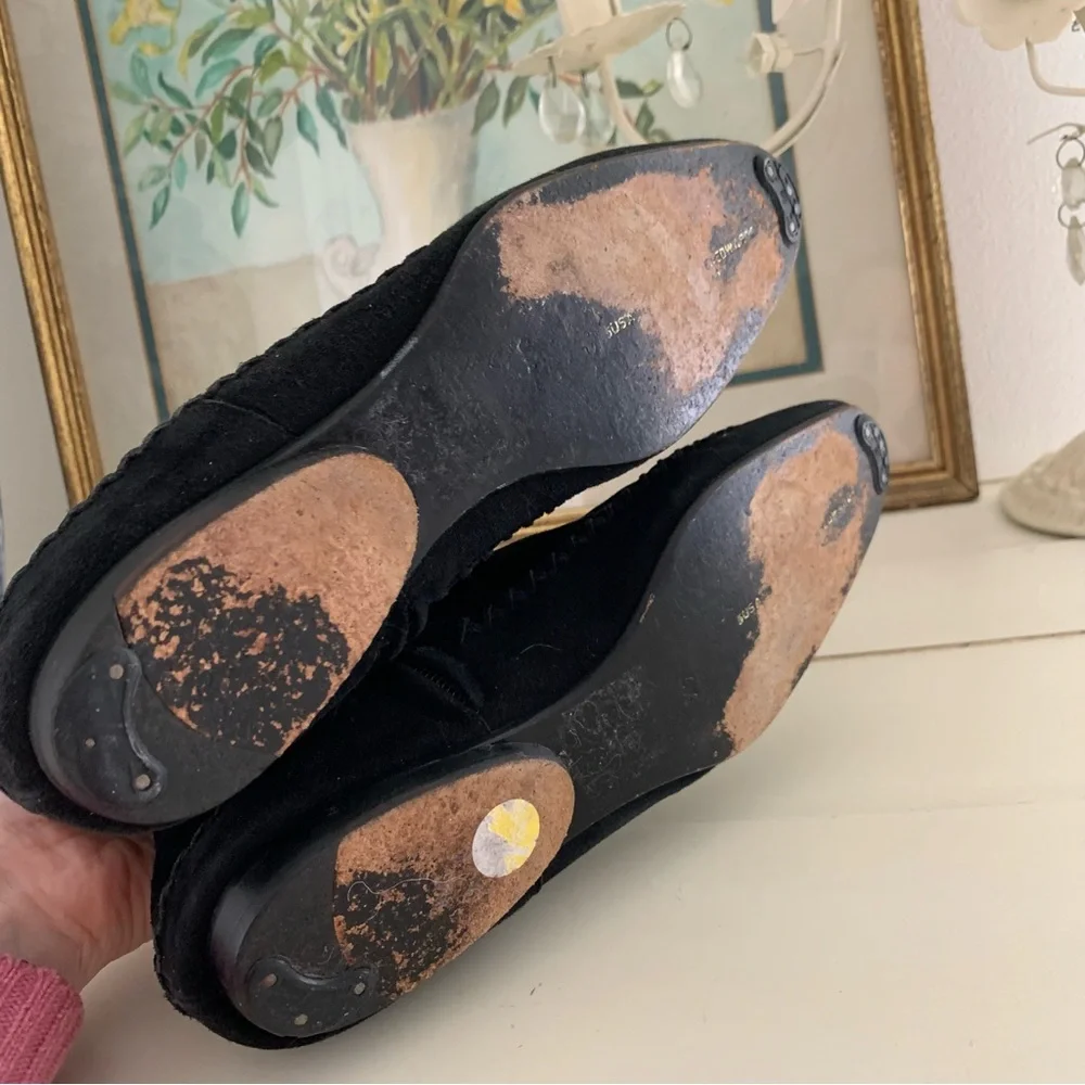 Susan Bennis Warren Edwards Black Suede Beaded Native American Tribal Boots
